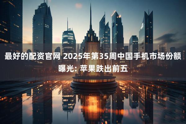 最好的配资官网 2025年第35周中国手机市场份额曝光: 苹果跌出前五